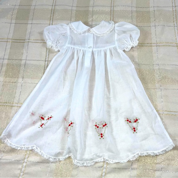 Vintage Aurorabug white dress with flowers - Picture 6 of 9